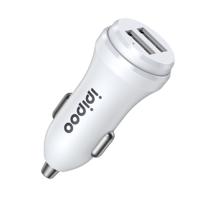 ipipoo XP-1 Dual USB auto snel opladen lader met Android lijn (wit)