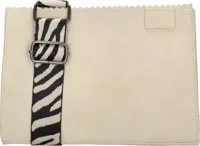 Zebra merel schoudertas crème