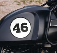 Rallynummer motor sticker