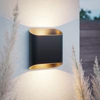 HOFTRONIC™ Ponta dimbare LED wandlamp - 3000K warm wit - 11 Watt - Up & down light - IP65 voor binnen en buiten - Dubbelzijdige wandlamp - Zwart