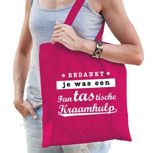 Kraamhulp cadeau tas fuchsia roze voor dames   -