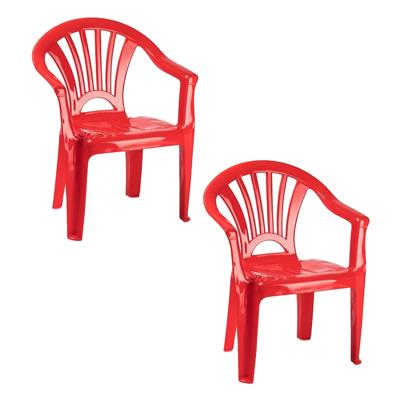 Trendoz Stoeltje voor kinderen - 2x - rood - 50 cm - binnen en buiten - kunststof