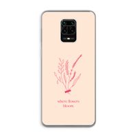 Where flowers bloom: Xiaomi Redmi Note 9 Pro Transparant Hoesje