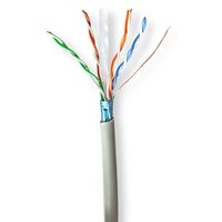 Nedis Netwerk Kabel Rol | CAT6 | Stranded | F/UTP | CCA | 305.0 m | Binnenshuis | Rond | PVC | Grijs | Gift Box - CCBG8522GY305