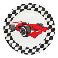 Race Bordjes Met Racewagen (8st) - thumbnail