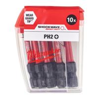 Milwaukee SHOCKWAVE™ IMPACT DUTY schroefbits PH2 x 50 mm VE=10 - 4932430855