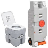 vidaXL Campingtoilet en watertankset draagbaar