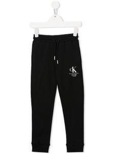 Calvin Klein Kids pantalon de jogging à logo imprimé - Noir