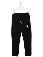 Calvin Klein Kids pantalon de jogging à logo imprimé - Noir