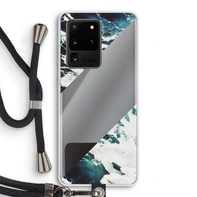 Golven: Samsung Galaxy S20 Ultra Transparant Hoesje met koord