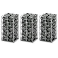 VidaXL 3-delige schanskorfset 25x25x50 cm gegalvaniseerd draad VidaXL 3-delige schanskorfset 25x25x50 cm gegalvaniseerd draad