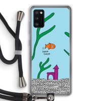 Aquarium: Samsung Galaxy A41 Transparant Hoesje met koord