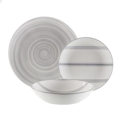 Serviesset Versa VORTEX Grijs Porselein 18 Onderdelen