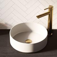 BRAUER Circle waskom - 36x36cm - rond - keramiek - mat wit WK-CC36ROMW