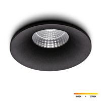 LED-inbouwspot Villa zwart 5W dim-to-warm