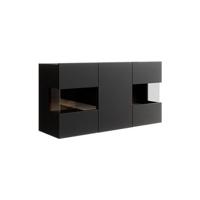 Meubella Dressoir Asilento - Mat zwart - 120 cm - thumbnail