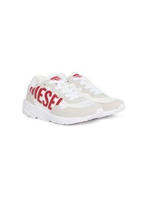 Diesel Kids baskets à logo imprimé - Blanc
