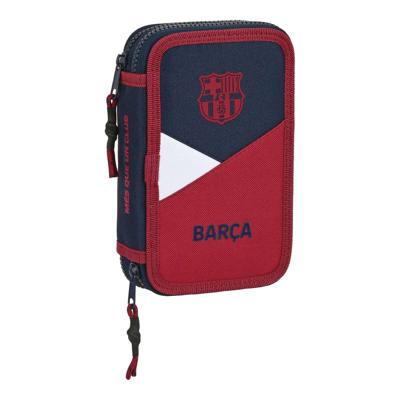 Dubbele etui F.C. Barcelona Corporativa Blauw Kastanjebruin 12.5 x 19.5 x 4 cm (28 Onderdelen)