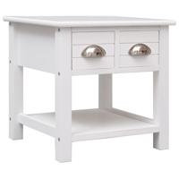 Bijzettafel 40x40x40 cm paulowniahout wit Bijzettafel 40x40x40 cm paulowniahout wit