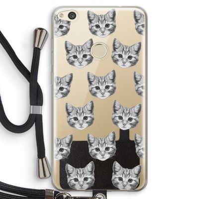 Kitten: Huawei Ascend P8 Lite (2017) Transparant Hoesje met koord