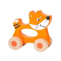 Small Foot houten duwfiguur dier op wielen