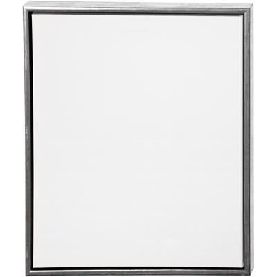 Creativ Company Canvas met lijst, afm 50x60 cm, 360 gr, antiek zilver, wit, 1 stuk