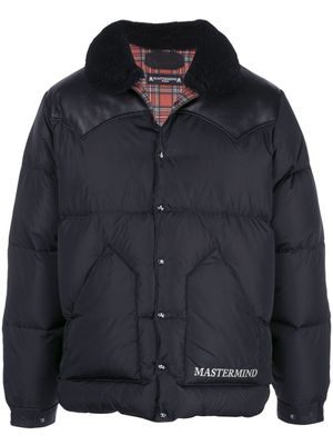 Mastermind Japan doudoune à empiècements en fourrure - Noir