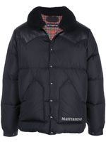 Mastermind Japan doudoune à empiècements en fourrure - Noir