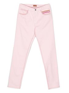 Missoni Kids pantalon imprimé à coupe slim - Rose