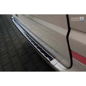 Zwart RVS Bumper beschermer passend voor Mercedes Vito / Viano 2003-2014 'Ribs' AV245006