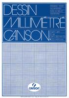 Millimeterpapier canson lichtblauw bedrukt a3 wit | 10 stuks