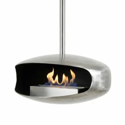 Staal UFO-50 plafond-hangend | Hein & Haugaard | Plafond bio-ethanol haard | Staal