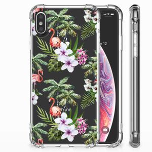 Apple iPhone Xs Max Case Anti-shock Flamingo Palms