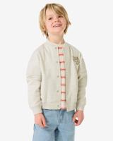 HEMA Kinder bombervest sweatstof kleurblokken zand (zand)