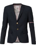 Thom Browne blazer à détail rayé - Bleu