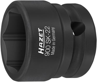HAZET Krachtdopsleutel 900SK-22 · 1/2 inch (12,5 mm) vierkant hol · Buiten-zeskant-tractieprofiel · SW 22 mm