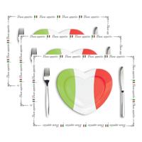 Placemat Italiaans design - 30x stuks - 42 x 30 cm - 90g - Italie