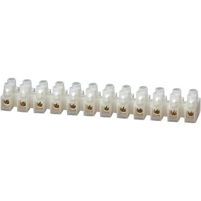 TRU COMPONENTS Kroonsteen Flexibel: 0.75-2.5 mm² Massief: 0.75-2.5 mm² Aantal polen: 12 Wit 1 stuk(s)