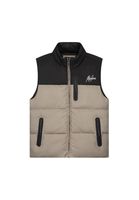 Malelions Sport Counter Bodywarmer MS1-AW23-05-164 Zwart / Beige maat