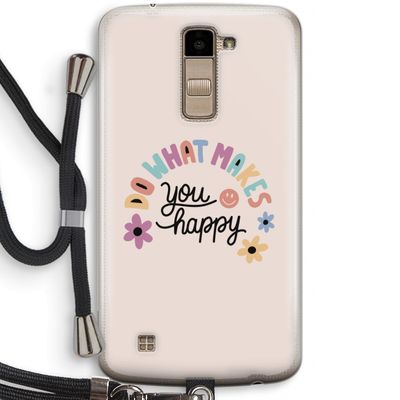 Happy days: LG K10 (2016) Transparant Hoesje met koord