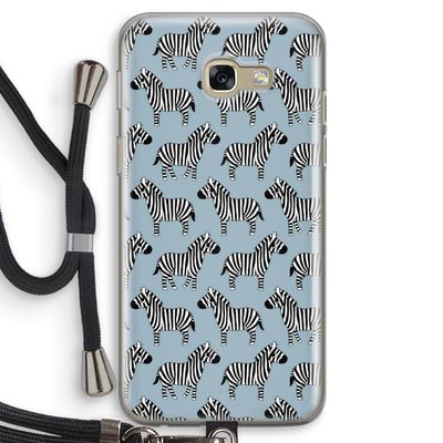 Zebra: Samsung Galaxy A5 (2017) Transparant Hoesje met koord