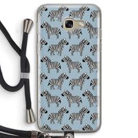 Zebra: Samsung Galaxy A5 (2017) Transparant Hoesje met koord