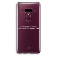 uw waarde daalt niet: HTC U12+ Transparant Hoesje