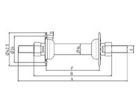 Marwi Voornaaf 412 36 gaats 100 mm inbouwbreedte verchroomd