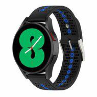 Dot Pattern bandje - Zwart met blauw - Samsung Galaxy watch 7 - 40mm & 44mm - thumbnail