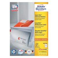 Avery-Zweckform 3659-200 Universele etiketten 97 x 42.3 mm Papier Wit 2640 stuk(s) Permanent hechtend Inkjet, Laser (zwart/wit), Laser (kleur), Kopiëren - thumbnail