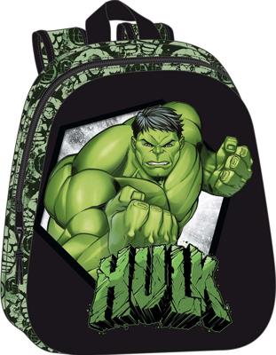 3D-Kinderrugzak Hulk Zwart Groen 27 x 33 x 10 cm (8412688552993)