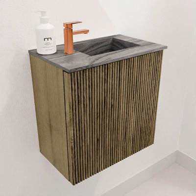 Toiletmeubel Mondiaz Joya Dlux | 40 cm | Meubelkleur Dusk | Faye wastafel Sombra Wasbak Rechts | 1 kraangat