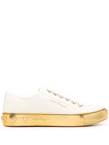Ferragamo baskets à semelle Tully Gancini - Blanc