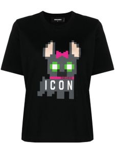 DSQUARED2 t-shirt à imprimé pixelisé - Noir